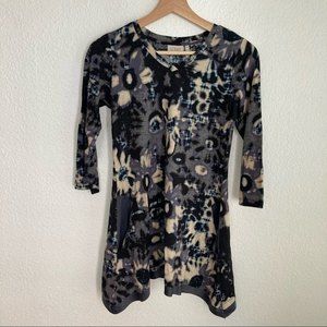 Logo Lori Goldstein cotton modal tunic top vneck